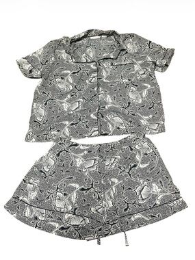 Rachel Ashwell PJ Lounging Set Black Floral
